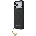 Guess 4G Charms Collection MagSafe Hülle für iPhone 17 Pro Max - Schwarz
