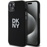 DKNY Liquid Silicone Metal Logo iPhone 15/14/13 Case - Black