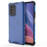 Honeycomb Case armor cover with TPU Bumper for Xiaomi Redmi K40 Pro+ / K40 Pro / K40 / Poco F3 blue