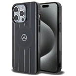 Mercedes Double Layer Crossed Lines MagSafe case for iPhone 15 Pro Max - black