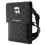 Karl Lagerfeld Case KLWBSAKHPKK Handtasche - schwarzes Saffiano Monogram Ikonik