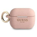 Guess, GUAPSGGEP AirPods Pro Cover rosa/rosa Silikon-Glitter