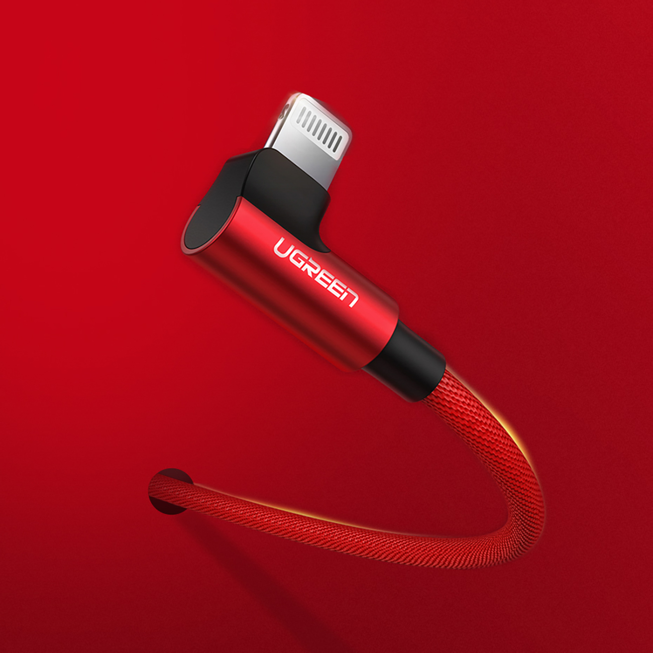 Bent Ugreen US299 60555 cable on red background