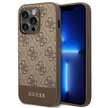 Guess GUHCP14LG4GLBR iPhone 14 Pro 6,1&quot; braun/braun Hartschalenetui 4G Stripe Collection