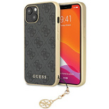 Guess 4G Charms Collection case for iPhone 14 - gray