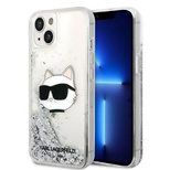 Karl Lagerfeld KLHCP14MLNHCCS iPhone 14 Plus 6.7&quot; silver/silver hardcase Glitter Choupette Head