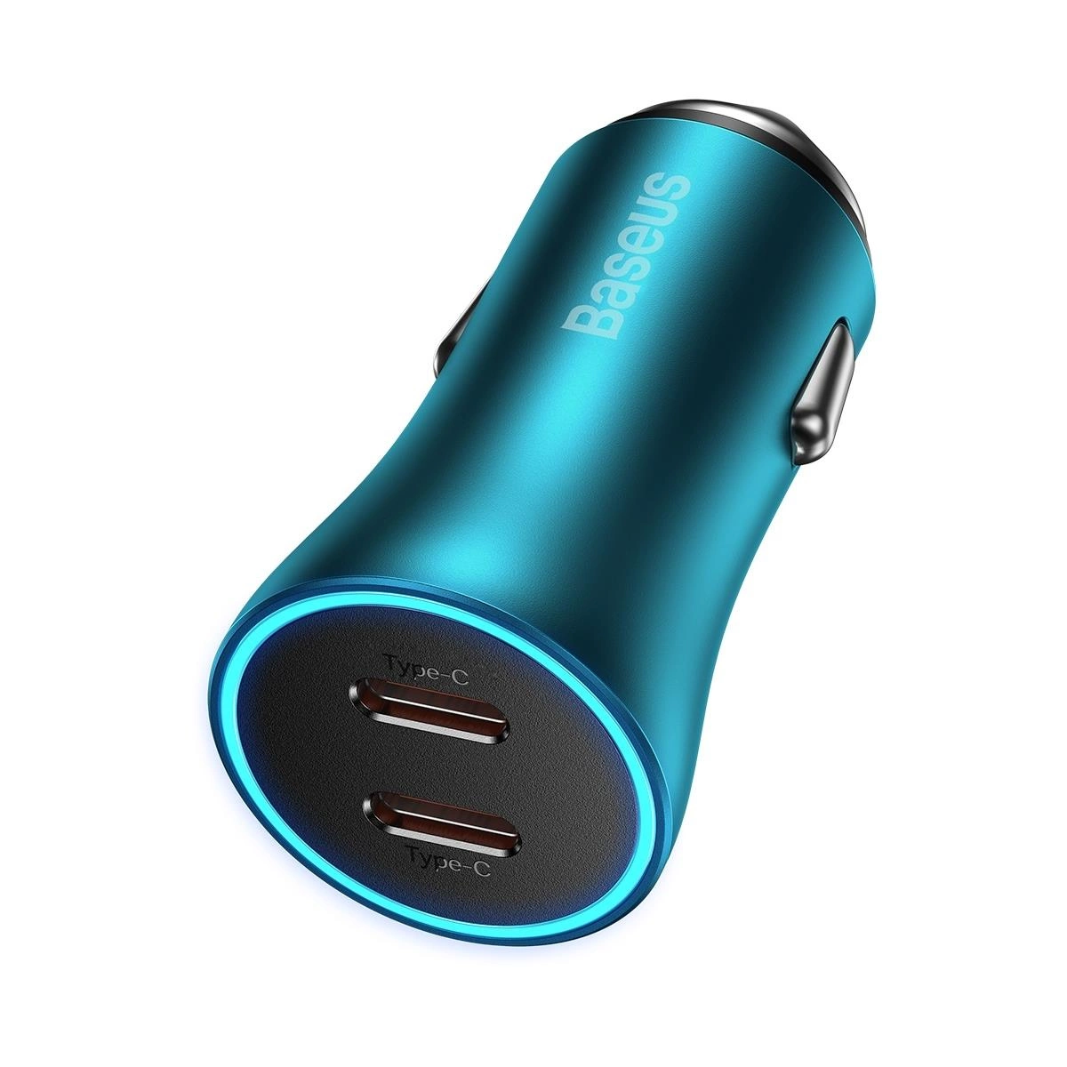 Baseus Golden Contactor Pro car charger 2x USB-C 40W blue