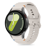 Tech-Protect Silikon-Sportarmband für Samsung Galaxy Watch 4/5/5 Pro/6/7/FE – Beige