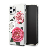 Guess GUHCN58ROSTRT iPhone 11 Pro transparente Hardcase Flower Desire Pink & White Rose