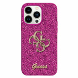 Guess Fixed Glitter Big 4G case for iPhone 16 - purple