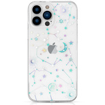 Kingxbar Lucky Series iPhone 13 Pro case decorated with original Swarovski crystals transparent (Zodiac)