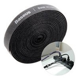 Baseus Rainbow Circle hook and loop Straps - taśma rzepowa rzep organizer kabli 3m czarny (ACMGT-F01) - OUTLET
