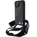 BMW M Edition Carbon Stripe &amp; Strap Hülle für iPhone 15 / 14 / 13 – Schwarz