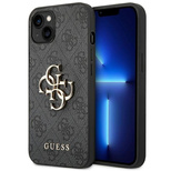Guess 4G Big Metal Logo iPhone 14 Hülle - Grau