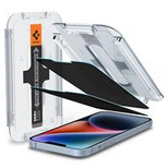 Spigen Glas.tR EZ Fit Privacy-Schutzglas aus gehärtetem Glas für iPhone 13 / 13 Pro / 14 / 16e / 17e - 2 Stück.