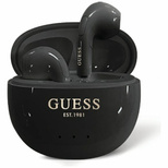 TWS Guess Kopfhörer mit glänzendem Effekt und klassischem Logo-Aufdruck in Eierform, Schwarz