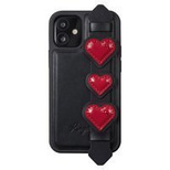 Kingxbar Sweet Series żelowe etui ozdobione oryginalnymi Kryształami Swarovskiego z podstawką iPhone 12 Pro / iPhone 12 czarny