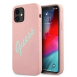 Guess GUHCP12SLSVSPG iPhone 12 mini 5.4&quot; rose green/green pink hardcase Silicone Vintage