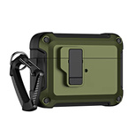 Airpods 4 Pro Armor Case with Carabiner - Green