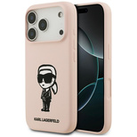 Karl Lagerfeld Silicone Karl Sketch &amp; Logo MagSafe Case for iPhone 17 Pro - Pink