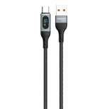 Dudao L7Max USB - USB-Typ-C-Kabel Schnellladung PD 66W 1m mit Display - Schwarz