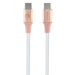 Guess Geprägtes Logo USB-C / USB-C-Kabel 1,5 m Schnellladung – Pink