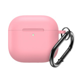 Silikonhülle für Airpods 4 mit Karabiner – rosa