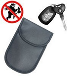Diebstahlschutzhülle für Autoschlüssel, blockiert Funkwellen, schlüssellose Faraday-Box-Abdeckung, Faraday-Käfig, 14 cm mit 10 cm, Schwarz