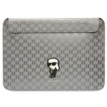 Karl Lagerfeld Saffiano Monogram Ikonik case for a 14&quot; laptop - silver