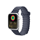 Dux Ducis Armband (Armor-Version) Apple Watch SE-Armband, 9, 8, 7, 6, 5, 4, 3, 2, 1 (41, 40, 38 mm), Silikon-Magnetband-Armband, blau