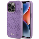 Guess Leather 4G Stamped case for iPhone 15 Pro Max - purple