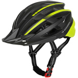 Kask rowerowy MTB Wozinsky z tylną lampką USB M - czarno-żółty