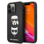 Karl Lagerfeld KLHCP13XSAKICKCBK iPhone 13 Pro Max 6.7&quot; black/black hardcase Saffiano Karl &amp; Choupette