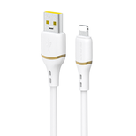 Kabel Dudao L25L USB-A - Lightning 1m 30W w miękkim silikonowym oplocie - biały