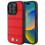 BMW M Perforated And Stitched Line MagSafe Hülle für iPhone 16 Pro – rot