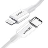 Ugreen kabel przewód MFi USB Typ C - Lightning 20W 3A 0.25 m biały (US171)