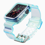 Silikonowa opaska pasek bransoleta bransoletka etui Strap Light Set do zegarka Apple Watch 38 mm - niebieska