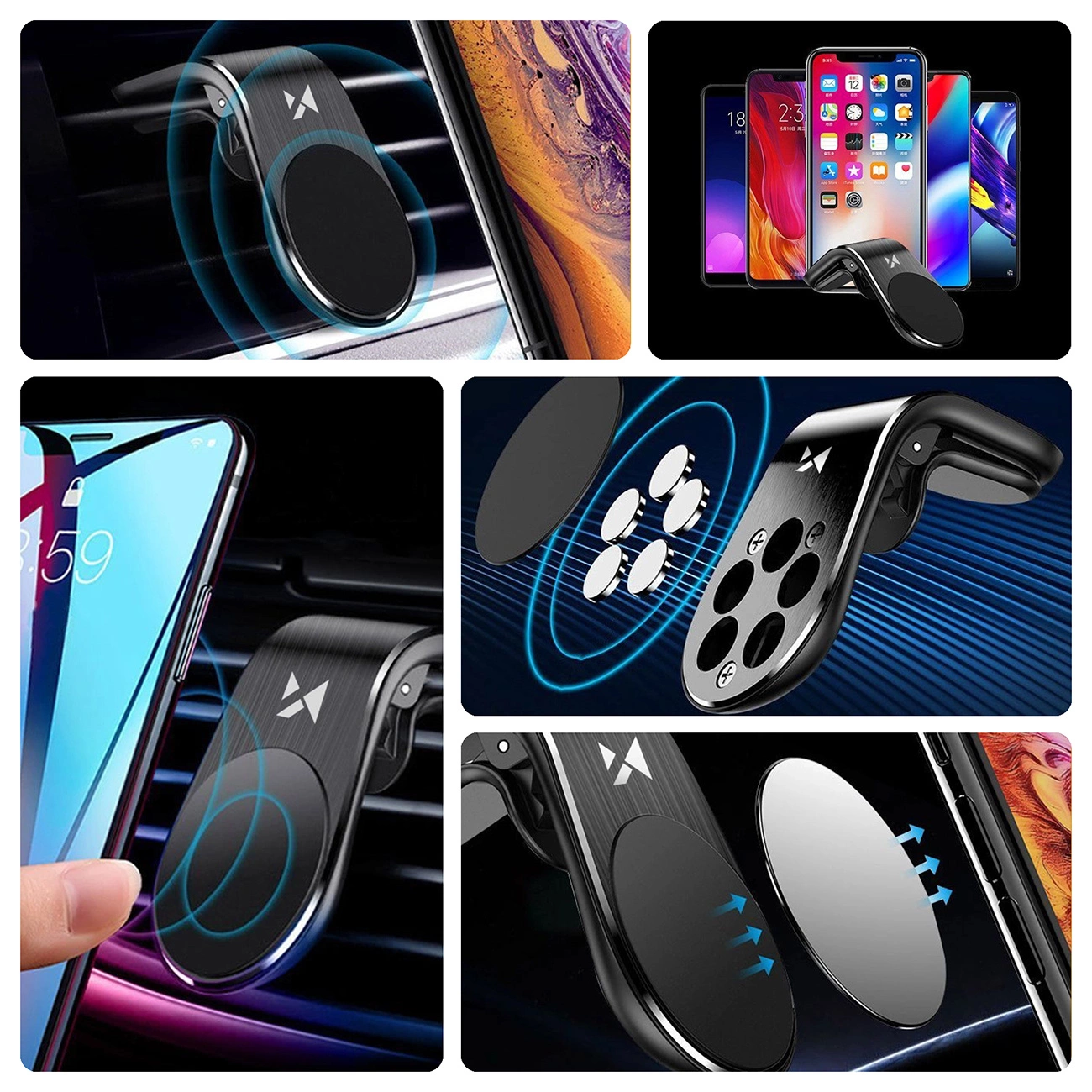 What do the magnets inside the Wozinsky WCH-02 air vent phone holder look like? Magnesy wbudowane w uchwyt na telefon na kratkę wentylacyjną Wozinsky WCH-02