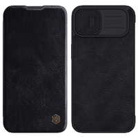 Nillkin Qin Leather Pro Case etui iPhone 14 Plus osłona na aparat kabura pokrowiec obudowa z klapką czarny