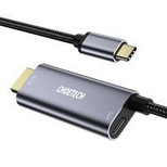 Choetech USB Typ C auf HDMI Adapter 4K + USB Typ C PD für MacBook / PC 1,8m grau (XCH-M18GY)