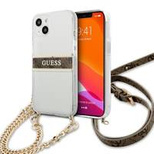 [B WARE] Guess GUHCP13SKC4GBGO iPhone 13 mini 5.4" Transparente Hardcase 4G Brown Strap Gold Chain