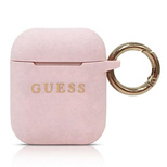 Guess GUACCSILGLLP AirPods decken hellrosa / rosa Silikon-Glitter ab