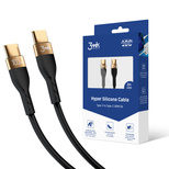 3mk Hyper Silikonkabel USB-C / USB-C 100 W 2 m – Schwarz