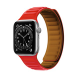 Pasek magnetyczny Magnetic Strap opaska bransoleta do Apple Watch 45 mm - czerwony