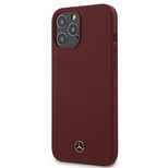 Etui Mercedes Silicone Line na iPhone 12 Pro Max - czerwone