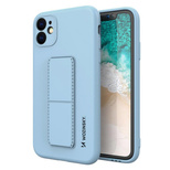 Wozinsky Kickstand Case iPhone 12 Silikonhülle mit Ständer Hellblau