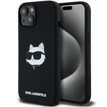 Karl Lagerfeld Silikon Choupette Head MagSafe Hülle für iPhone 15/14/13 – Schwarz