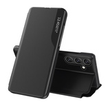 Eco Leather View Case elegante Hülle mit Klappe und Standfunktion für Samsung Galaxy A26 - Schwarz
