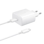 Ładowarka sieciowa Samsung EP-TA845EWE 45W z kablem USB-C Samsung EP-DW767JWE 45W 1,8m (OOB Bulk - opakowanie zastępcze) - biała