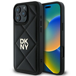 DKNY Quilted Stack Logo iPhone 16 Pro Max Case - Black